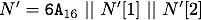 N' = 0x6A || N'[1] || N'[2]